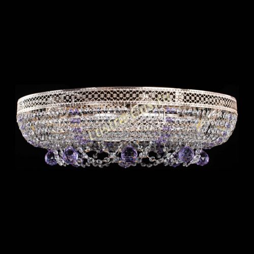 Люстра Снежинка Венеция №8 фиолетовая в Саратове Гусь Хрустальный