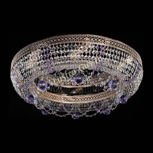 Люстра Снежинка Венеция №8 фиолетовая в Саратове Гусь Хрустальный