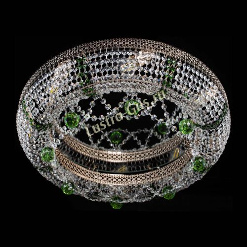 Люстра Снежинка Венеция №8 зеленая в Саратове Гусь Хрустальный