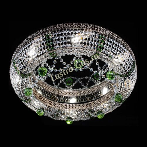 Люстра Снежинка Венеция №8 зеленая в Саратове Гусь Хрустальный