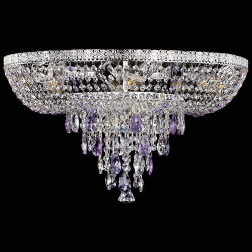 Люстра Токката Пирамида журавлик фиолетовая в Саратове Гусь Хрустальный