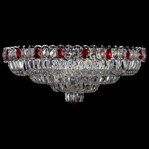 Люстра Тройное Кольцо пластинка красная в Саратове Гусь Хрустальный