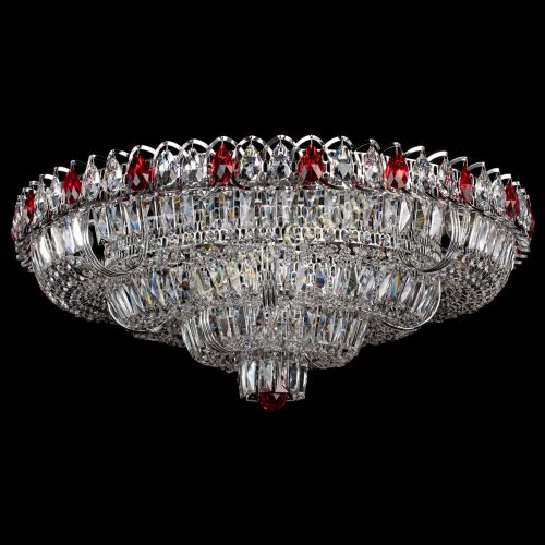 Люстра Тройное Кольцо пластинка красная в Саратове Гусь Хрустальный