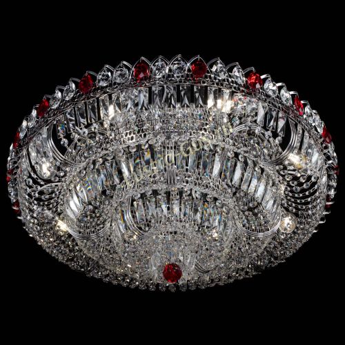 Люстра Тройное Кольцо пластинка красная в Саратове Гусь Хрустальный