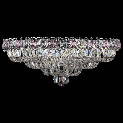 Люстра Тройное Кольцо пластинка розовая в Саратове Гусь Хрустальный