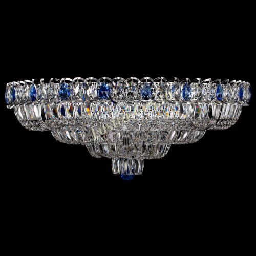 Люстра Тройное Кольцо пластинка синяя в Саратове Гусь Хрустальный