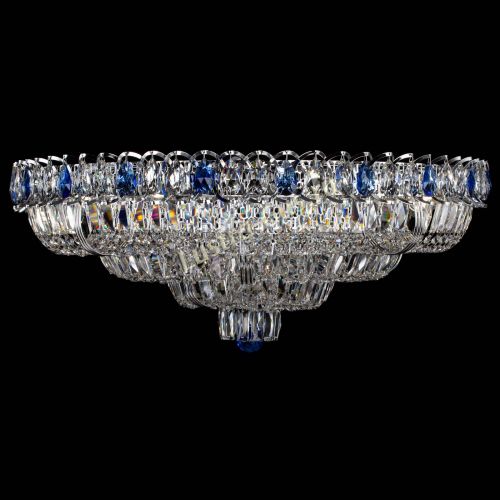 Люстра Тройное Кольцо пластинка синяя в Саратове Гусь Хрустальный