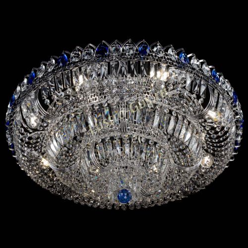 Люстра Тройное Кольцо пластинка синяя в Саратове Гусь Хрустальный