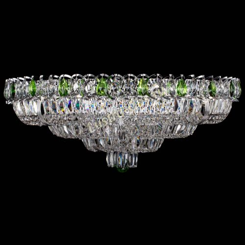 Люстра Тройное Кольцо пластинка зеленая в Саратове Гусь Хрустальный