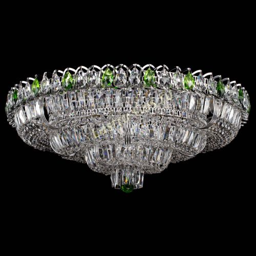 Люстра Тройное Кольцо пластинка зеленая в Саратове Гусь Хрустальный