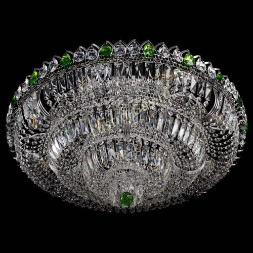 Люстра Тройное Кольцо пластинка зеленая в Саратове Гусь Хрустальный