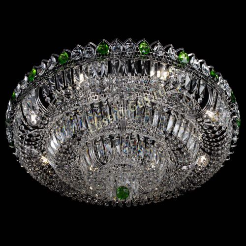 Люстра Тройное Кольцо пластинка зеленая в Саратове Гусь Хрустальный