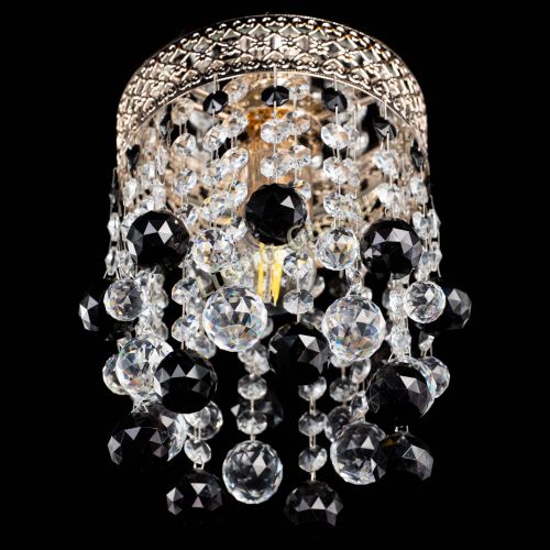Люстра Венеция №1 шар черная в Саратове Гусь Хрустальный