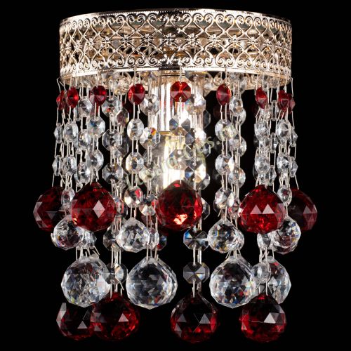 Люстра Венеция №1 шар красная в Саратове Гусь Хрустальный