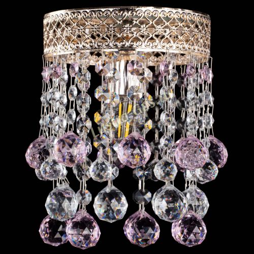 Люстра Венеция №1 шар розовая в Саратове Гусь Хрустальный