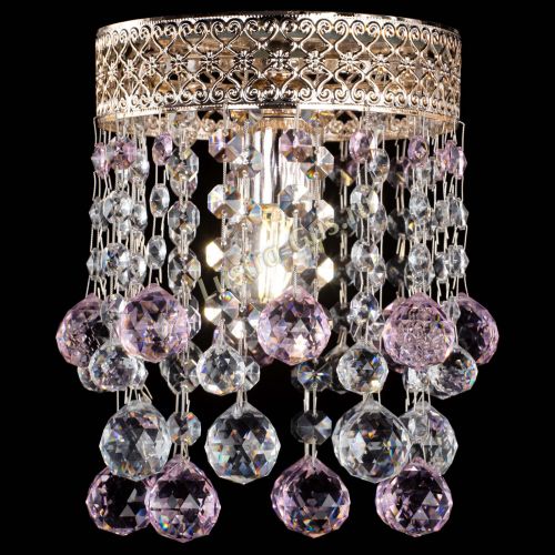 Люстра Венеция №1 шар розовая в Саратове Гусь Хрустальный