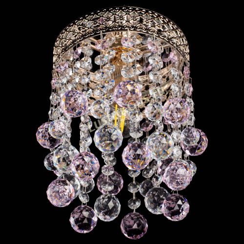 Люстра Венеция №1 шар розовая в Саратове Гусь Хрустальный