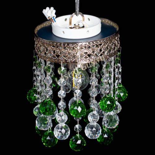 Люстра Венеция №1 шар зеленая в Саратове Гусь Хрустальный