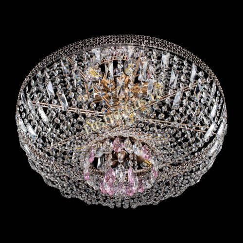 Люстра Венеция Астра №6 розовая в Саратове Гусь Хрустальный