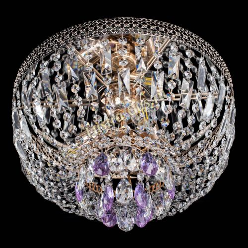 Люстра Венеция Астра №3 фиолетовая в Саратове Гусь Хрустальный