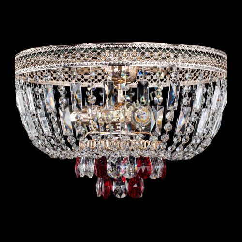 Люстра Венеция Астра №3 красная в Саратове Гусь Хрустальный