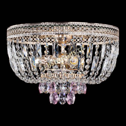 Люстра Венеция Астра №3 розовая в Саратове Гусь Хрустальный