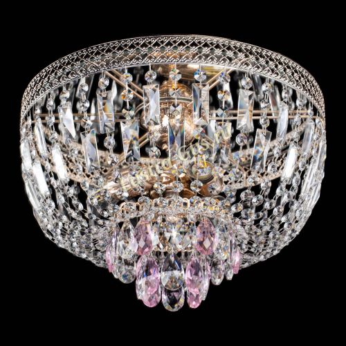 Люстра Венеция Астра №3 розовая в Саратове Гусь Хрустальный