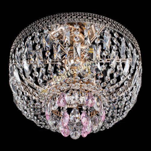 Люстра Венеция Астра №3 розовая в Саратове Гусь Хрустальный