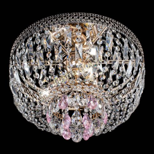 Люстра Венеция Астра №3 розовая в Саратове Гусь Хрустальный