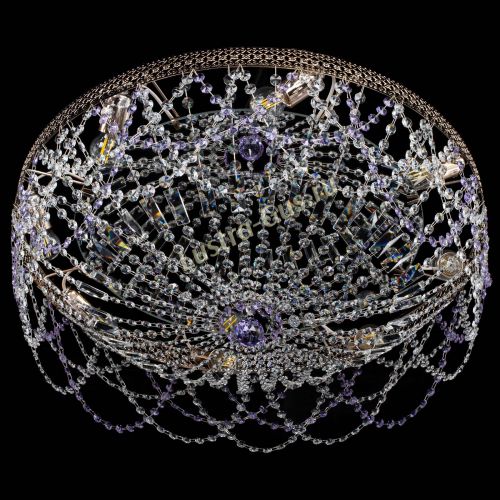 Люстра Венеция Ажур фиолетовая в Саратове Гусь Хрустальный