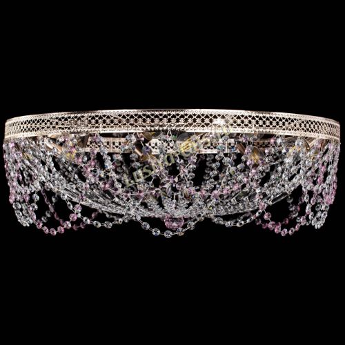 Люстра Венеция Ажур розовая в Саратове Гусь Хрустальный