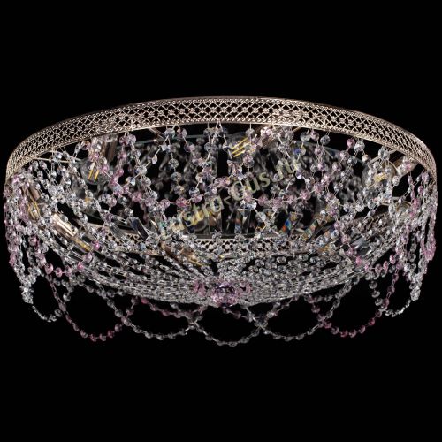 Люстра Венеция Ажур розовая в Саратове Гусь Хрустальный