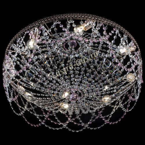 Люстра Венеция Ажур розовая в Саратове Гусь Хрустальный