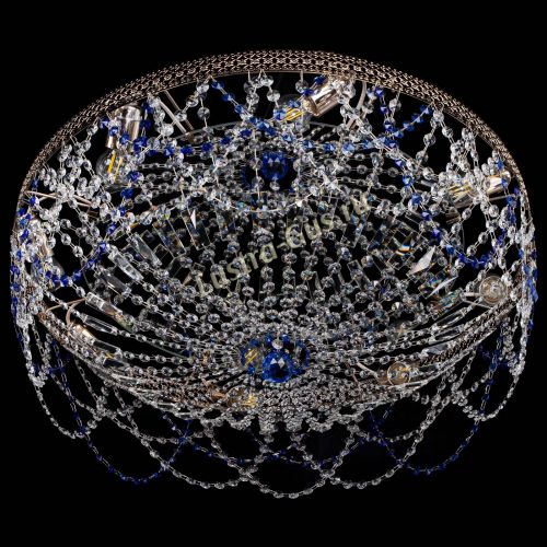 Люстра Венеция Ажур синяя в Саратове Гусь Хрустальный