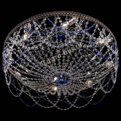 Люстра Венеция Ажур синяя в Саратове Гусь Хрустальный