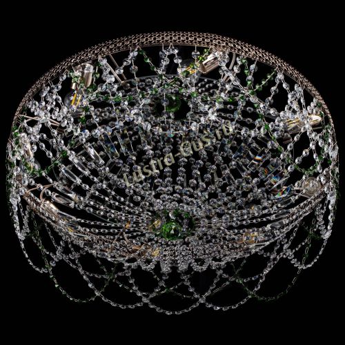 Люстра Венеция Ажур зеленая в Саратове Гусь Хрустальный