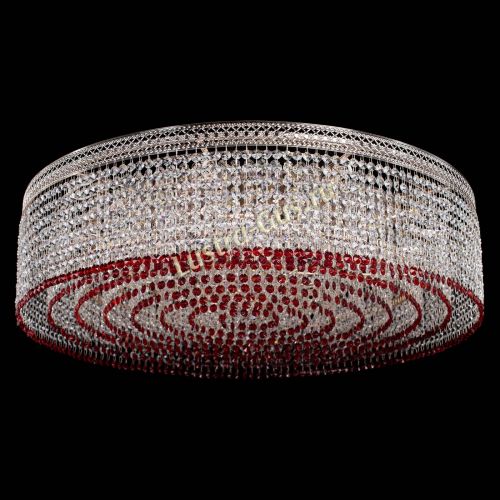 Люстра Венеция Капель №10 оптикон красная в Саратове Гусь Хрустальный