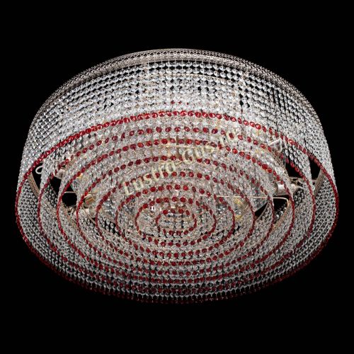 Люстра Венеция Капель №10 оптикон красная в Саратове Гусь Хрустальный