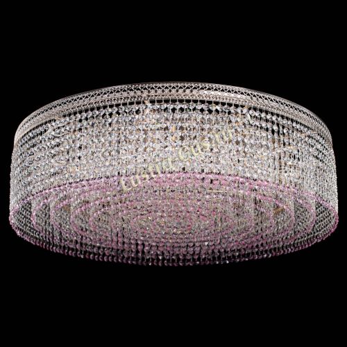 Люстра Венеция Капель №10 оптикон розовая в Саратове Гусь Хрустальный