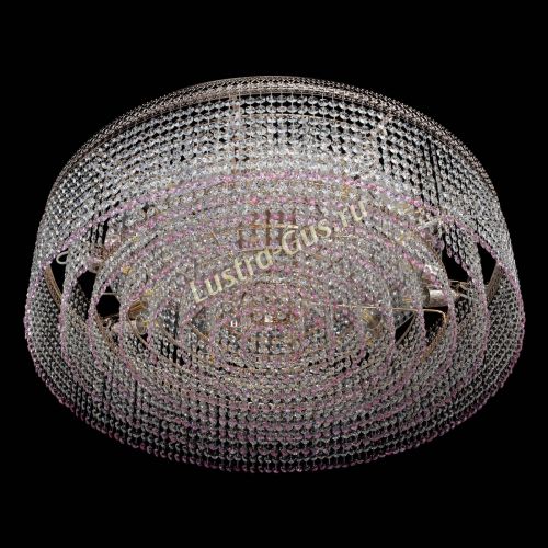 Люстра Венеция Капель №10 оптикон розовая в Саратове Гусь Хрустальный