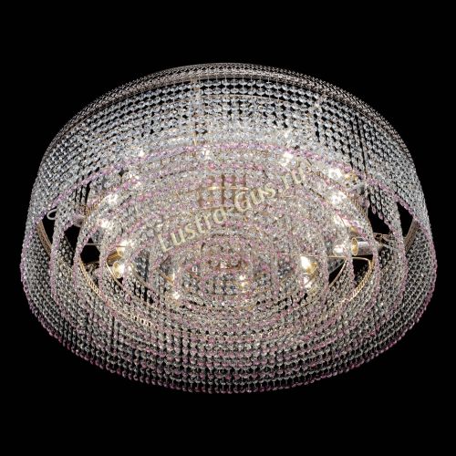 Люстра Венеция Капель №10 оптикон розовая в Саратове Гусь Хрустальный