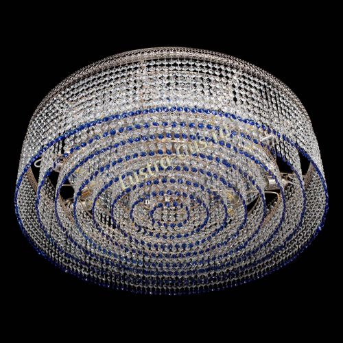 Люстра Венеция Капель №10 оптикон синяя в Саратове Гусь Хрустальный