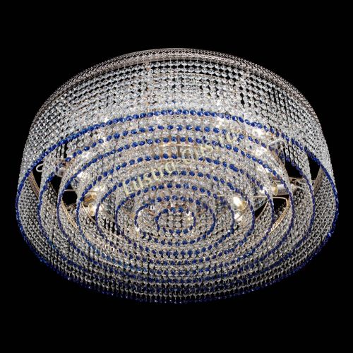 Люстра Венеция Капель №10 оптикон синяя в Саратове Гусь Хрустальный