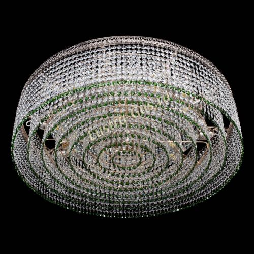 Люстра Венеция Капель №10 оптикон зеленая в Саратове Гусь Хрустальный