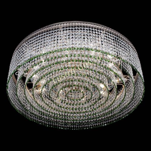 Люстра Венеция Капель №10 оптикон зеленая в Саратове Гусь Хрустальный