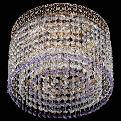 Люстра Венеция Капель №2 фиолетовая в Саратове Гусь Хрустальный