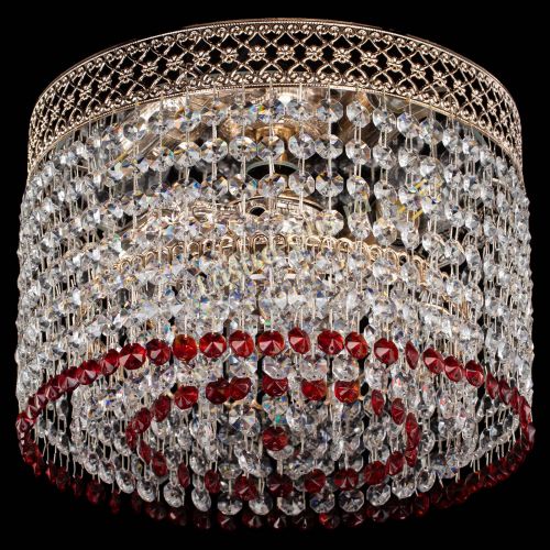 Люстра Венеция Капель №2 красная в Саратове Гусь Хрустальный