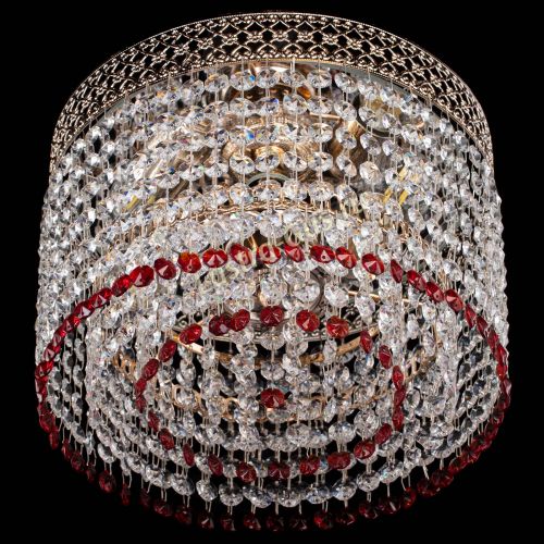Люстра Венеция Капель №2 красная в Саратове Гусь Хрустальный