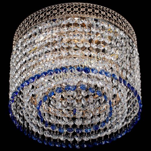 Люстра Венеция Капель №2 синяя в Саратове Гусь Хрустальный