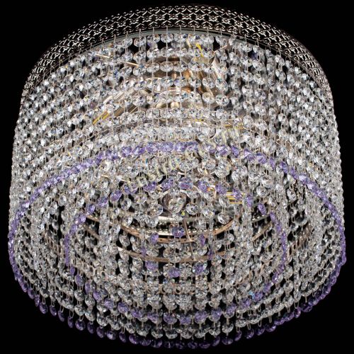 Люстра Венеция Капель №3 фиолетовая в Саратове Гусь Хрустальный